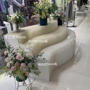 展会多功能折叠展台橱窗产品陈列展示架中岛流水台婚庆罗马柱道具