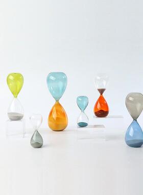 斯堪的纳维亚时间沙漏丹麦创意家居装饰彩色玻璃计时器儿童30 15