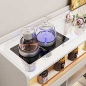 茶吧沙发旁餐边柜一体新款 智能茶水柜 柜子小型台式