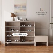 柜带换鞋 柜靠墙玄关现代鞋 凳一体 柜口鞋 鞋