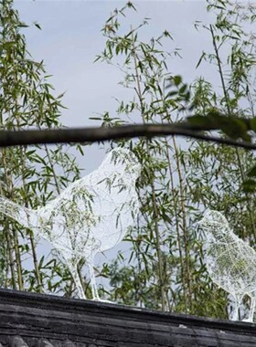 铁艺镂空布谷鸟雕塑园林地产发区仿真金属动物酒店别墅装饰