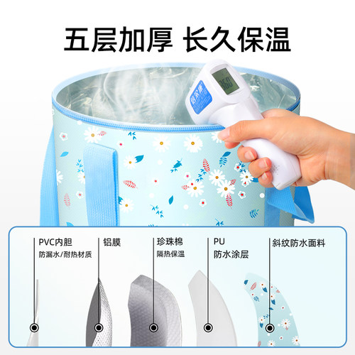 泡脚桶过小腿家用泡脚袋便携保温足浴泡脚洗脚盆加深桶