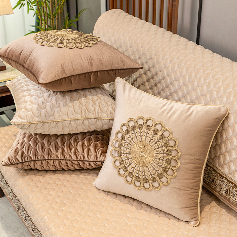 红木沙发靠垫沙发抱枕中式实木家具靠背腰枕床头罩四季通用