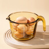 大容量耐热玻璃奶杯微波炉带盖水杯儿童早餐杯子燕麦杯