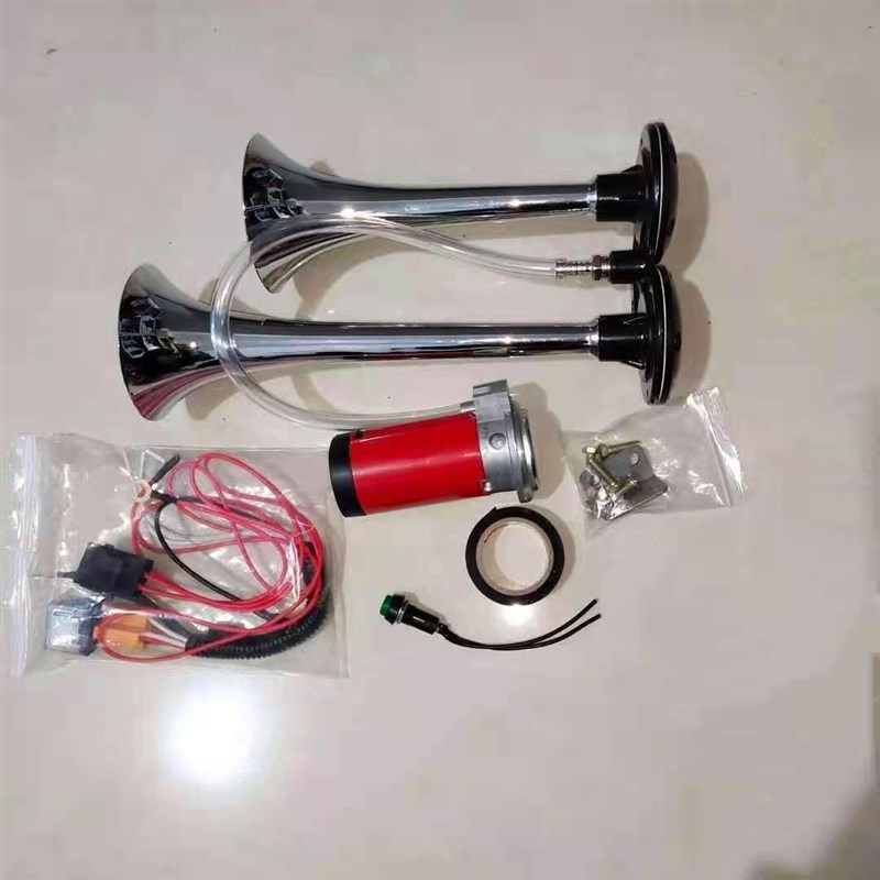 汽车货车喇叭鸣笛超响改装气喇叭气泵2伏汽笛电喇叭电控喇叭
