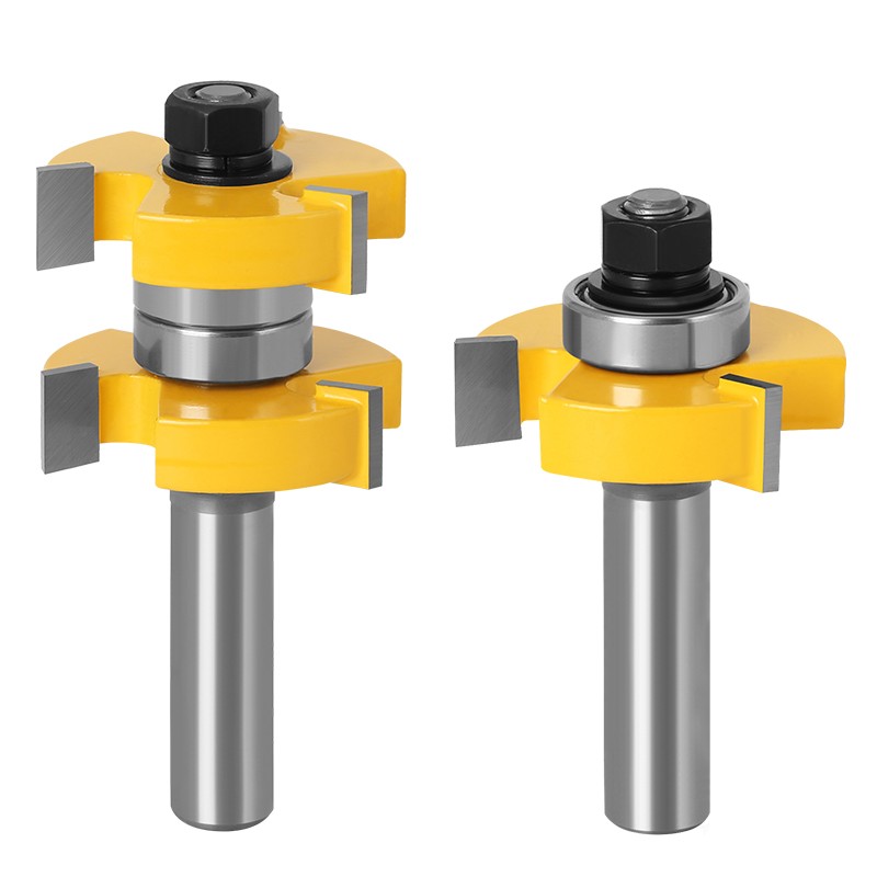 名刃木工三齿T型榫合刀槽刀地板拼接公母刀修边雕刻机钨钢刀头