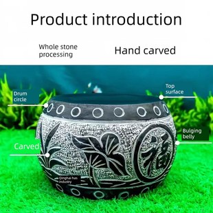 青石柱墩基石墩垫基石柱脚石雕柱皮革圆墩空心石柱基石柱顶石庭院