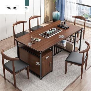 茶桌几用新中式 菩本现 茶桌家代简约茶家功夫茶台大板茶桌阳台茶