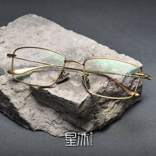 超轻复古方形眼镜框男款纯钛近视大脸商务文艺镜架女生可配防蓝光