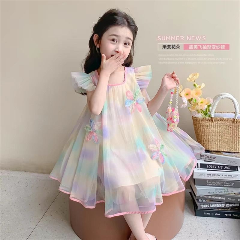 女童连衣裙夏装2025新款儿童夏款女孩宝宝夏季公主裙子海边沙