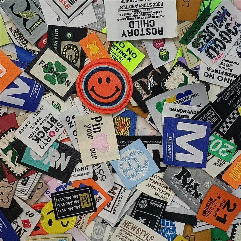 随机30只服装DIY织标布贴布标补E丁装饰标帽子包包鞋子织唛需缝补