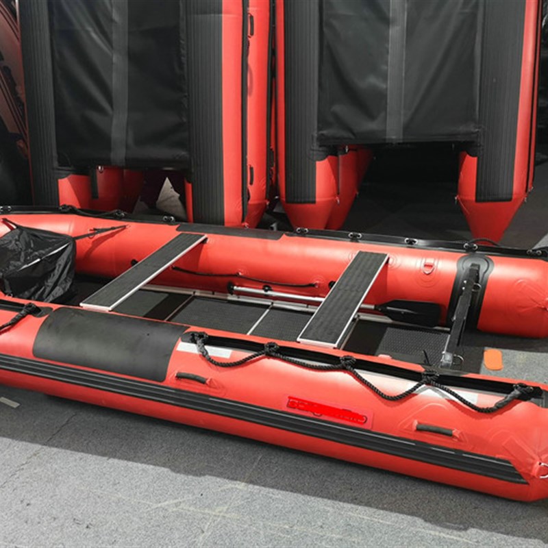 4.3米 铝合金地板冲锋舟 海钓橡皮艇 充气皮划艇 皮筏子 钓鱼船