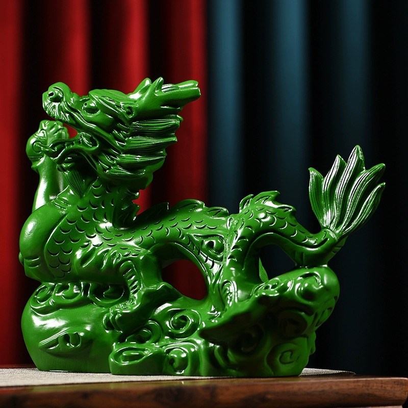 木雕龙年摆件生肖龙实木雕刻家居办公室装饰红木工艺礼品龙年摆件