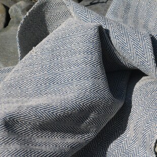 纯棉手工织布窗帘门帘复古色织土布植物染桌布茶席U中厚款衣服面