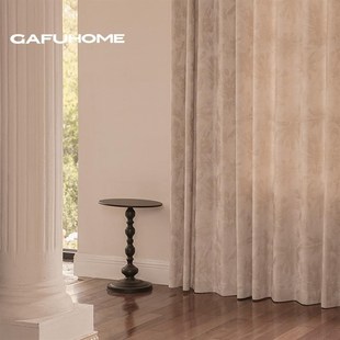 FUO端提法式中古风新客厅卧室半遮光窗帘定制