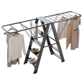 梯子晾衣架铝合金室内两用伸缩字梯加厚绝缘