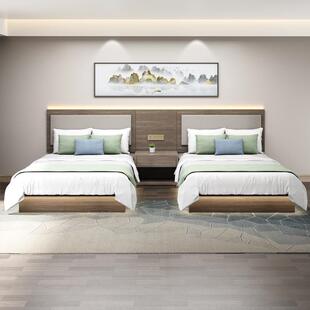 酒店家具标间全套宾馆专用床定制大床全季公寓民宿五星级客房双床