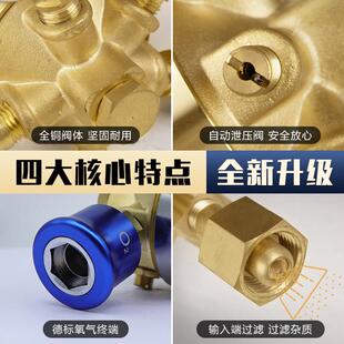 医用氧气减压器德标气体转换终端国标氧气减压器氧压力表厂铂唯