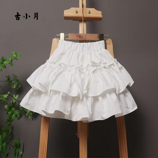 女童半身裙20h25新款白色短裙洋气裙裤短款裙子棉蓬蓬蛋糕裙裤