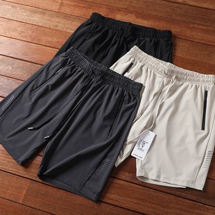 凉感v透气 夏季 男士 喜欢 五分裤 自留好穿 冰弹力松紧腰短裤 舒适