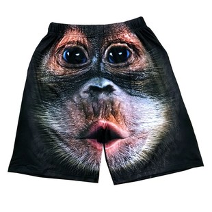 沙滩裤 衩情侣装 男个性 裤 五分短 宽松海边度假大码 滑稽大猩a猩夏季