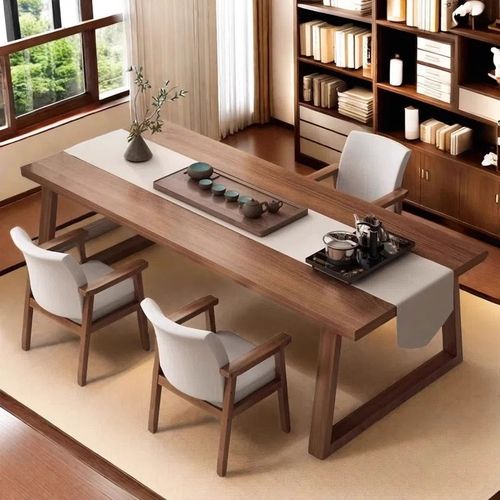 茶桌椅组合现代简约家用新中式大板茶台茶几2025爆款Y阳台泡茶桌