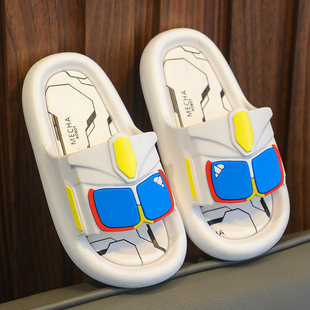 小孩宝 墨镜人帅气卡z通室内家居防滑沙滩凉拖鞋 儿童拖鞋 男童夏季