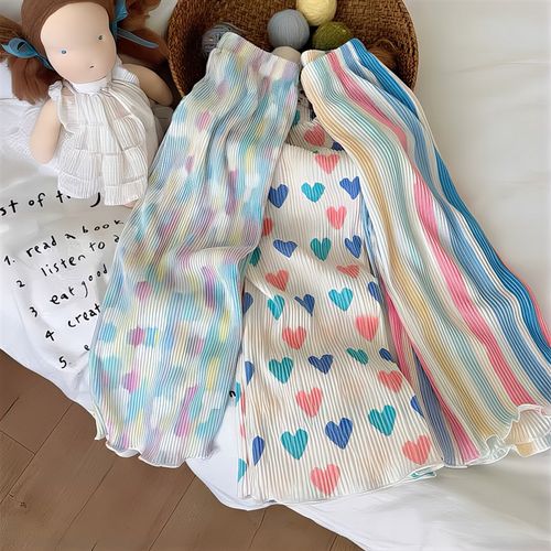 童喇叭裤洋气冰丝小童夏装t女宝宝宝防蚊裤夏季薄款女童裤子夏薄