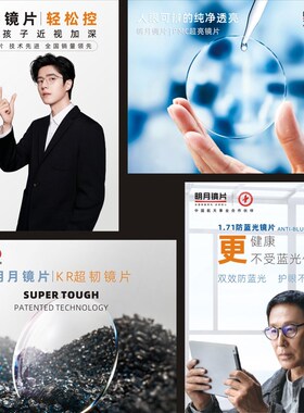 镜片海报眼镜店广告画刘昊然陈道明代言贴纸背胶防水高清