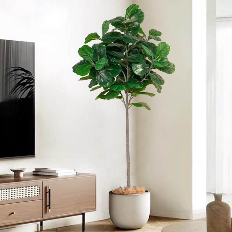 琴叶榕仿真绿植落地室内客厅高端轻奢装饰花假树植物盆栽盆景摆件