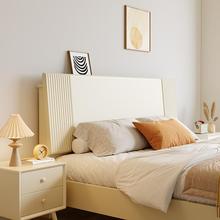 1米5实木床白色北欧婚床女孩床轻奢现代女孩床主卧高端大气家用床