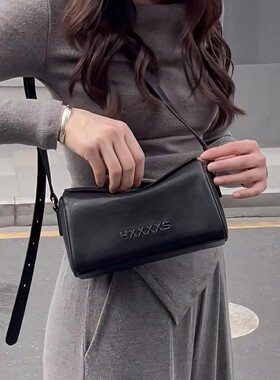 HXXXXS腋下包单肩斜挎真皮女款2025新款枕头包头层牛皮豆腐小方包