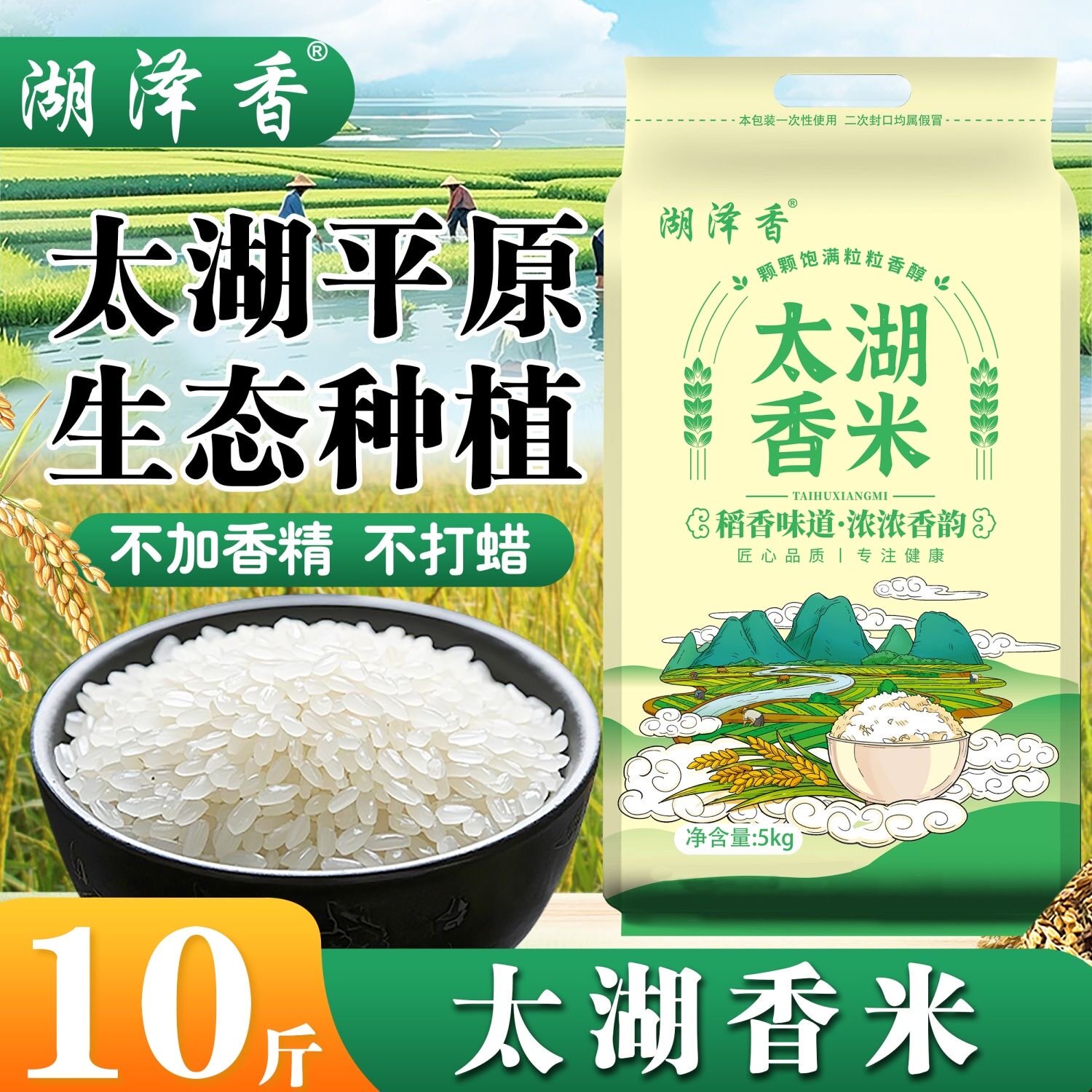 湖泽香正宗太湖珍珠香米新米5kg稻香米香甜晚稻家庭酒店食堂批发