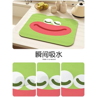 厨房台面碗碟沥水垫子餐桌垫吸水杯子垫吧台可爱免洗耐高温隔热垫