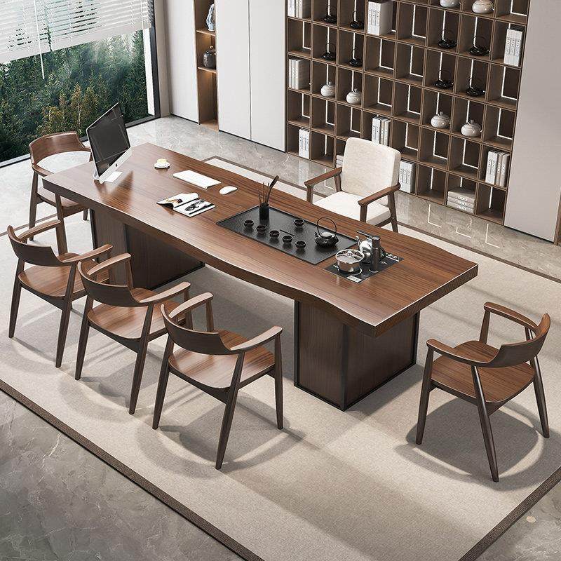 2024新款大板茶桌办公室桌一体实木茶台轻奢现代家用喝茶桌椅组合,住宅家具,茶几,淘宝优惠券,粉丝福利购,淘宝优惠卷