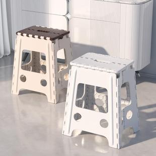 结实可折叠凳耐用椅子高凳子省空间餐椅浴室凳户外可携式凳加厚塑