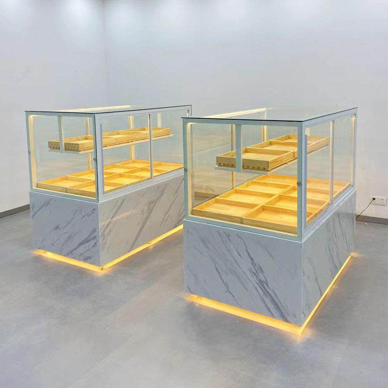 面包展示柜蛋糕柜中岛柜边柜烘焙店货架蛋糕模型展柜定制源头厂家