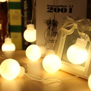 装 led灯5厘米大圆球串灯 饰灯超高亮彩灯宿舍过年婚庆用品节日