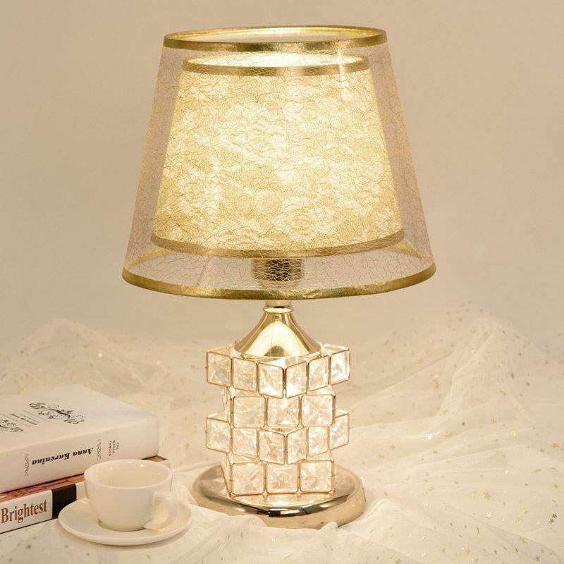 台灯卧室床头灯轻奢ins少女床头柜台灯高级感水晶台灯结婚陪嫁灯