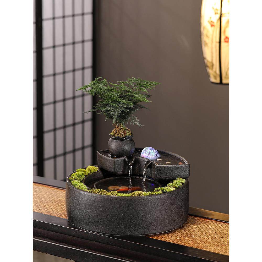 时来运转风水球流水摆件循环水喷泉客厅招财茶台桌面鱼缸装饰品,家居饰品,装饰摆件,淘宝优惠券,粉丝福利购,淘宝优惠卷