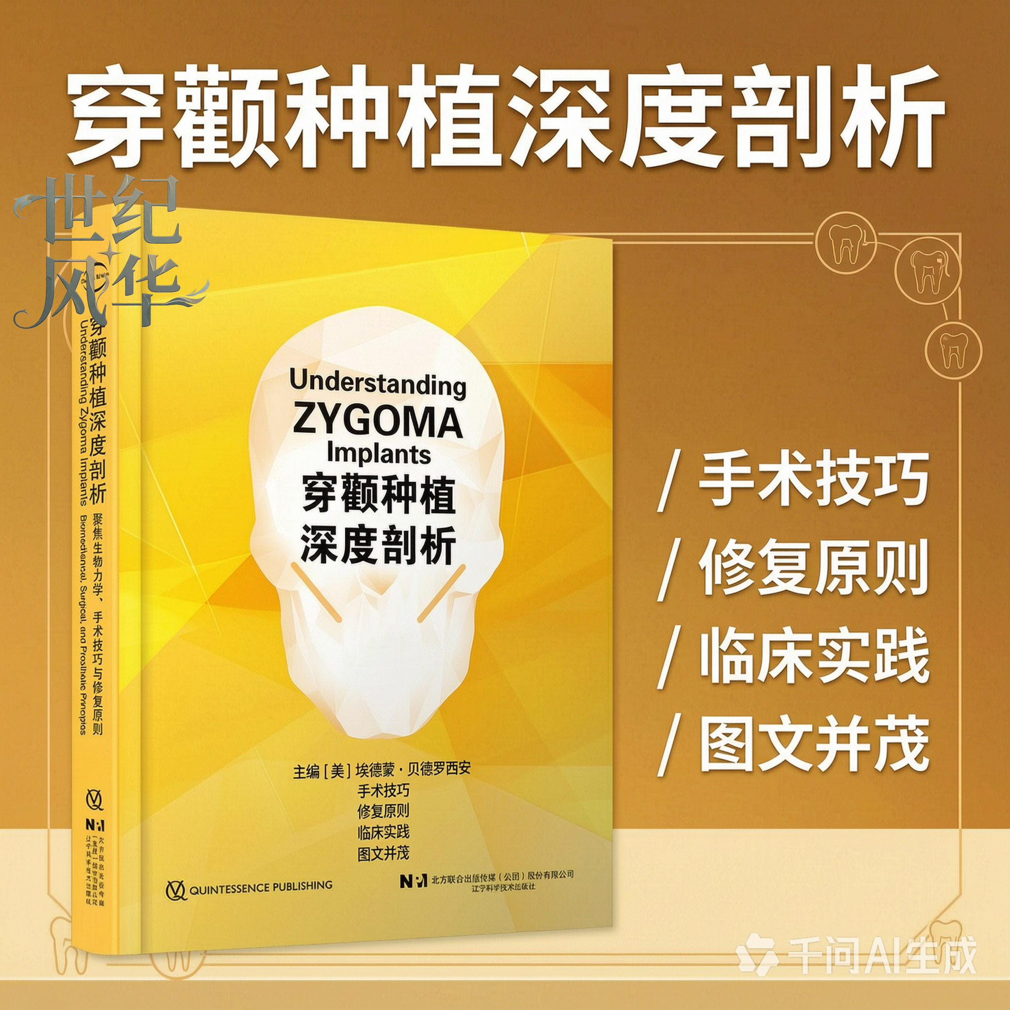穿颧种植深度剖析 医学书籍 聚焦生物力学手术技巧与修复原则 穿颧种植整体诊疗体系专业 吕昊昕 董衡