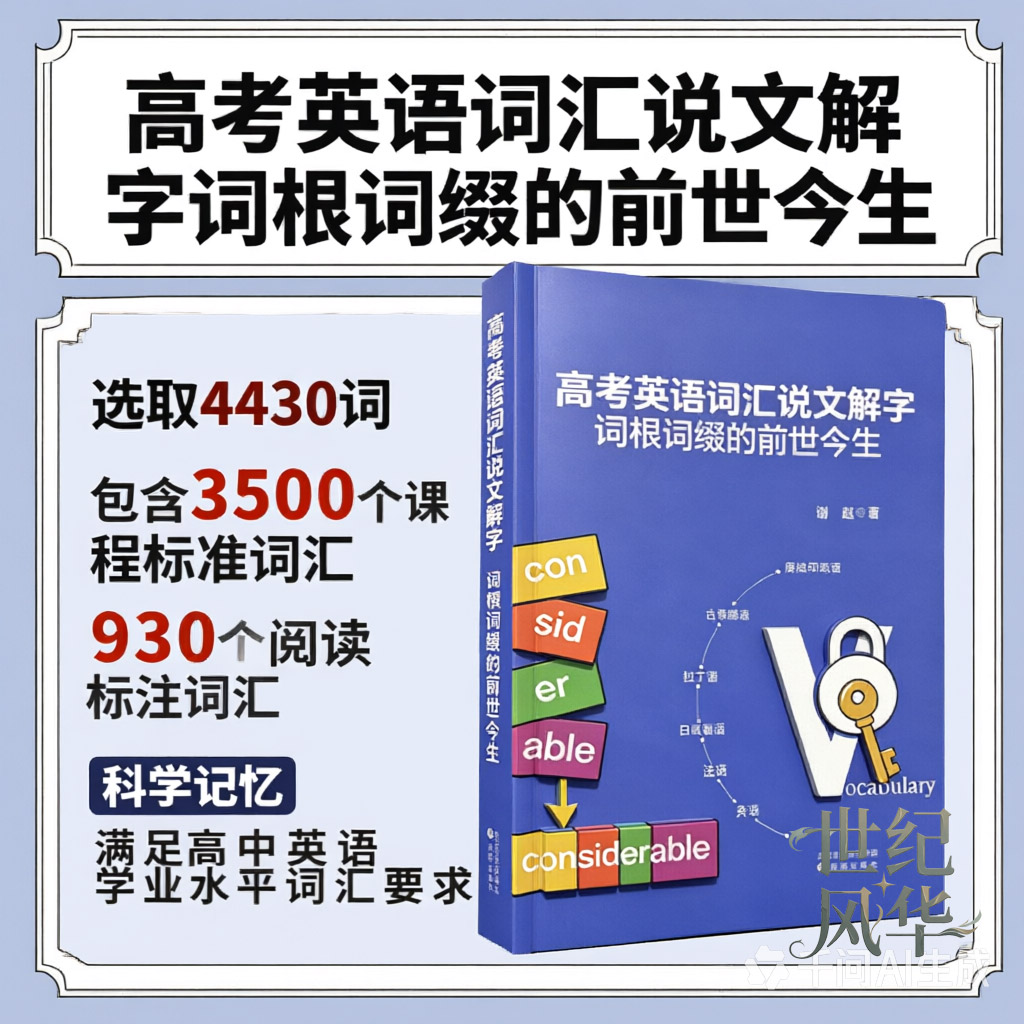 高考英语词汇说文解字词根词缀的前世今生 高考考研四六级词汇书 词源记忆法 英语词语造字组词规律 沈阳出版社