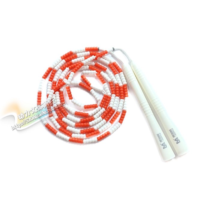 2020维加威竹节花样式中小学生中考竞技比赛双色珠节不打结跳绳神