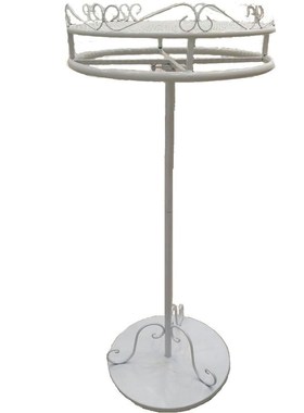 欧式多功能省空间铁艺旋转服装展示架简约中岛展示台落地式置物架