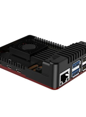 树莓派5铝合金外壳 Argon NEO 5一体散热器带PWM涡轮调速散热风扇