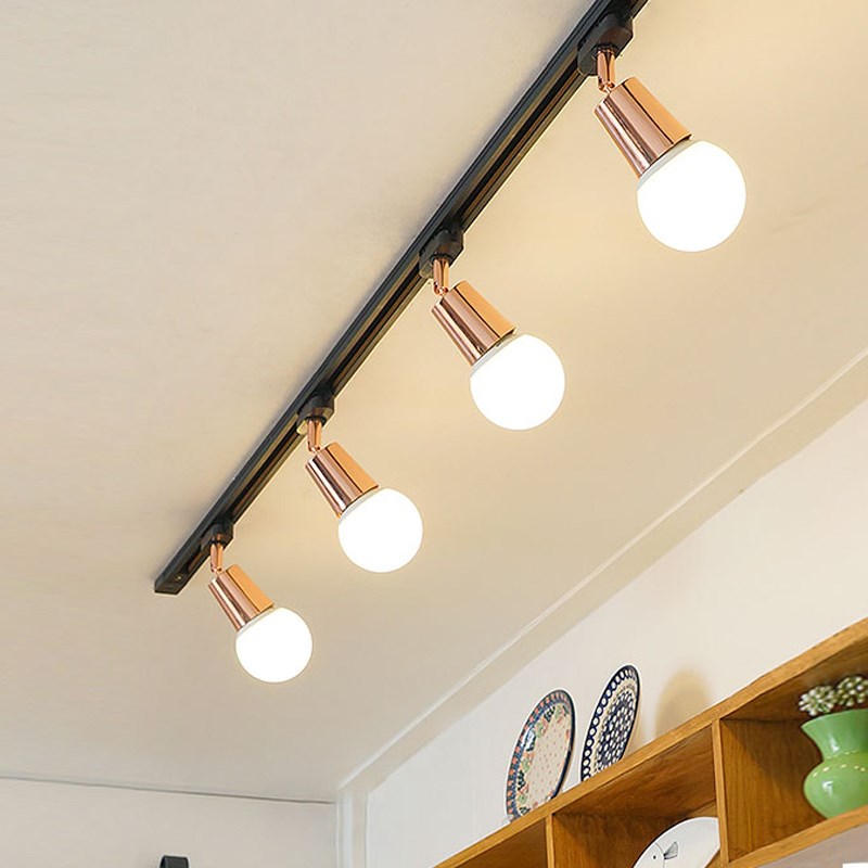 创意个性复古工业风客厅厨房轨道灯 店铺酒吧服装店LED导轨式灯具