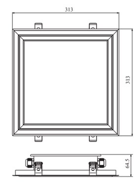 海星宽压户外防水嵌入式铝合金LED蓬顶灯JPL12/18/40-E应急标志CC