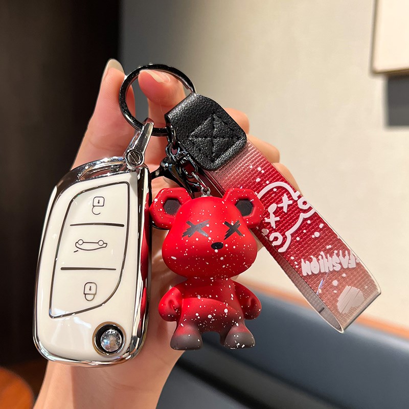 东风标致308钥匙套4008世嘉壳车雪铁龙c5包c4l汽车DS6标志301扣女