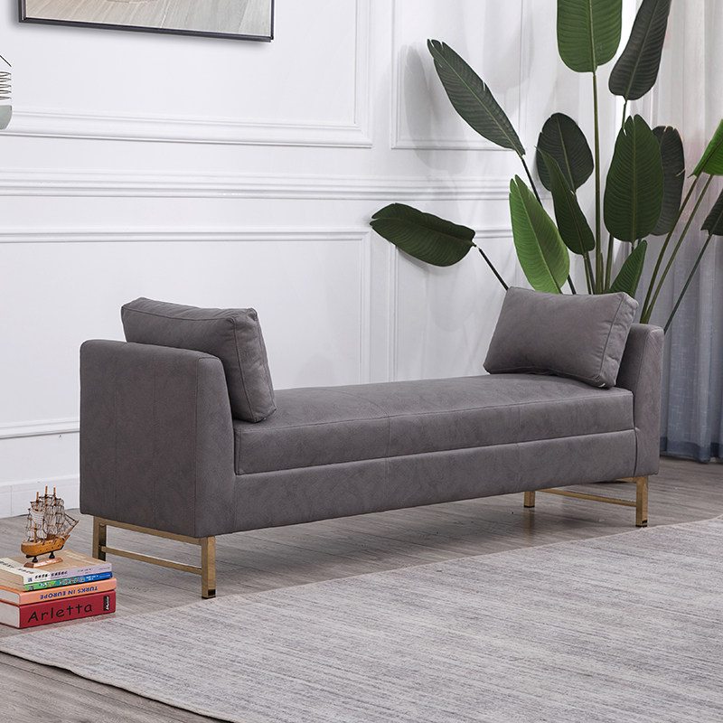 北欧轻奢床尾凳卧室科技布床榻长沙发凳换鞋凳衣帽间凳商场休息凳