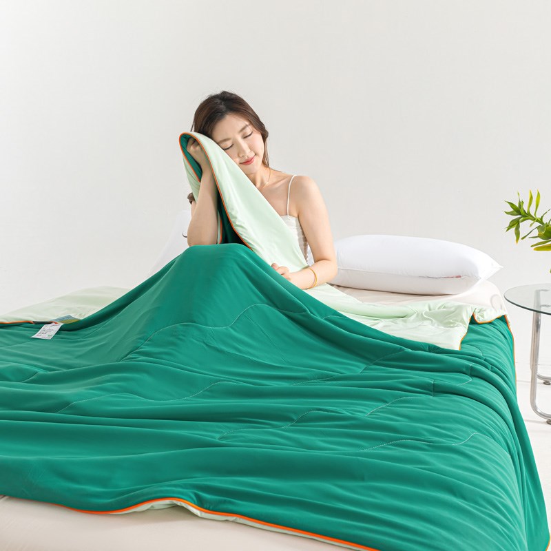 A类锦氨凉感丝夏凉被轻薄透气抗菌空调被可机洗双面凉感单人薄被